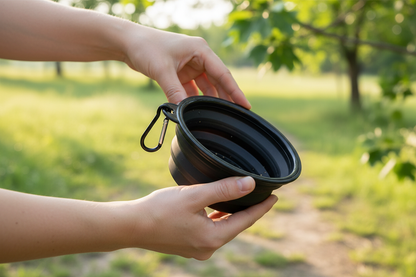 Owner folding the bowl